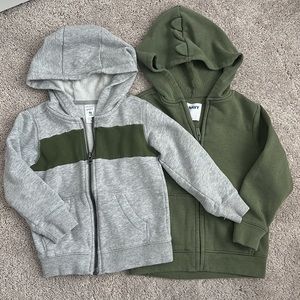 2 Boys Zip Up Hoodies